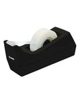 Desktop Tape Dispenser, Black Polystyrene, Weighted Base, One-Hand Dispensing, Refillable 1-in Core Fits 0.75 in (19 mm) Tape