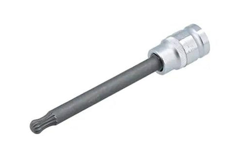 M10 Spline Ball End Bit For Half Inch Drive, 140mm Total Length With 100mm Bit, perfect tool for VW Audi intake manifolds