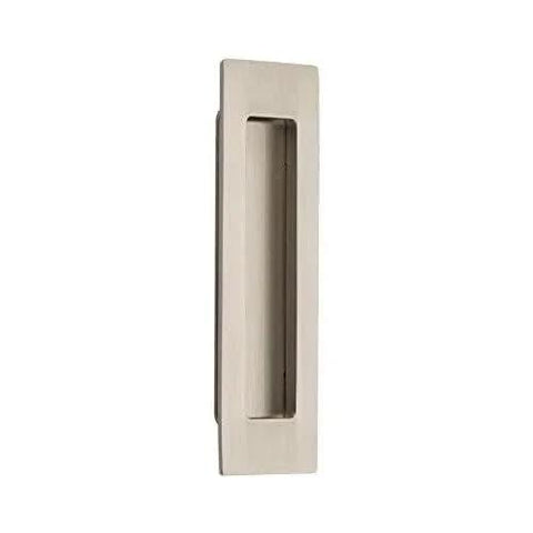 Emtek Modern Rectangular Flush Pull Handle 1-3/4 X 4 Inches Satin Nickel Finish for Cabinets and Furniture