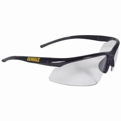 Worksite Ready Kick Ass Safety Glasses Featuring Hella Clear Scratch Resistant Lenses Secured In Comfortable Black Frames Bulk Pack Of Twelve For Tough Working Crews side view with soft black frames and clear lenses.