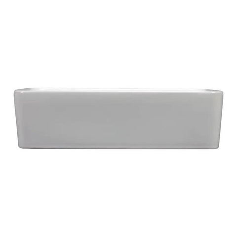 Square Vessel Sink - Bathroom Countertop Wash Basin, Above Counter Art Basin for Home, Bathroom Sink for Modern Decor in sleek white finish.