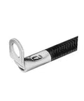 Badass Heavy Duty Right Angle Terminal For 3/0 Wire With 3/8 Inch Stud Tin Plated Seamless Copper Barrel Visual Check Hole UL Certified For Rugged Job Sites Pack Of One Hundred mounted on a cable.