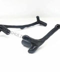 Black Zinc Alloy Twig Branch Cabinet Knobs 96mm Center To Center 120mm Overall Length 10 Pack shown front and side view