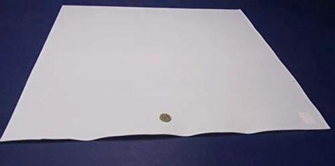 Virgin PTFE Sheet One Thirty Second Inch Thick Twenty Four By Twenty Four Inch Rolled For Convenience displayed on a surface