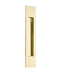 Modern Rectangular Flush Pull Handle In Flat Black Finish One And Three Quarters Inches Wide By Six Inches Long Sleek Minimalist Cabinet And Drawer Pull For Contemporary Kitchens And Bathrooms Durable Hardware With Hidden Mounting