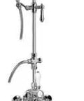 Top Tier Exposed Thermostatic Tub And Shower System With Handshower In Dope Polished Nickel Finish with sleek design.