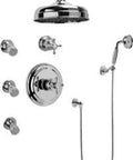 Canterbury Full Thermostatic Shower System With Transfer Valve And Diverter Trim Kit Featuring Heavy Duty Brass Core And Slick Chrome Finish.