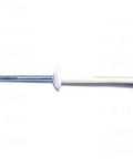 Side view of Nylon Mushroom Nail Drive Anchors Quarter Inch By Two Inch Pack Of 100 For Drywall And Masonry Applications