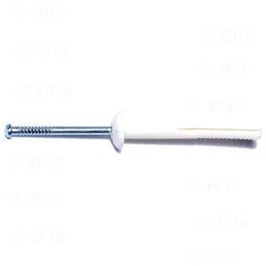 Side view of Nylon Mushroom Nail Drive Anchors Quarter Inch By Two Inch Pack Of 100 For Drywall And Masonry Applications