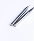 Two carbide V-bits with 1/8 in shank, 30° engraving tips for CNC routing, shown on white background