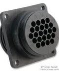 Pro Gear Circular Connector Receptacle Size 23 With 24 Pins Panel Mount showing black housing and pin configuration for secure wiring.