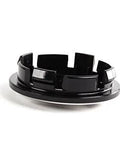 Side view of Center Cap For Volkswagen Wheels 3B7-601-171-XRW OEM Replacement Hub Cap in black, direct fit, authentic VW style.