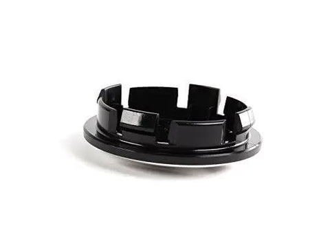 Side view of Center Cap For Volkswagen Wheels 3B7-601-171-XRW OEM Replacement Hub Cap in black, direct fit, authentic VW style.