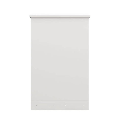 Drop In Ready Outdoor Network Cabinet Floor Mount 18U Server Rack Enclosure, front view, white, weatherproof, heavy duty steel.