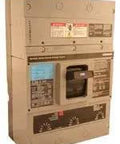 Hella Sturdy 400 Amp 3 Pole 240 Volt Molded Case Circuit Breaker with gauges and controls for industrial use.