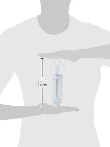 Cupcake Injector And Decorating Icing Kit, Nine Piece Stainless Steel Set with syringe measuring 8.5 inches, perfect for home bakers.