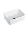 Square Vessel Sink - Bathroom Countertop Wash Basin, Above Counter Art Basin for Home, Bathroom Sink for Modern Decor, white finish
