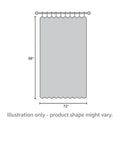 Diagram of an Extra Wide Blackout Linen Drapery Panel With Hooks, Pinch Pleat Curtains, 72x96 inches for large windows or patio doors