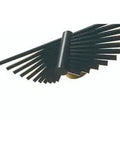Modern Black Led Wall Sconce Featuring Sculptural Kinetic Wings showing elegant wing design and matte black finish.