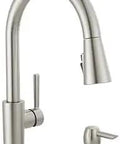 Emery Single-Handle Pull-Down Kitchen Faucet With ShieldSpray Sprayer AllInOne Soap Dispenser SpotShield stainless steel finish