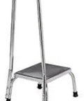 Heavy Duty Step Stool With Handrail Pack Of 2 For Home Use Portable Foot Stool For Adults Seniors And Disabled Chrome Steel Welded Construction Non Slip Great Reach For Cabinets Beds Cars