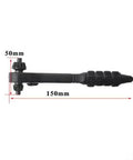 Versatile 2-In-1 Drill Chuck Key With Integrated Ratchet And 12.5Mm Square Drive Socket Wrench For Lightning Fast Bit Swaps and Effortless Forward Reverse Switching Without Breaking A Sweat Black Finish side view showing dimensions 150mm length and 50mm width.