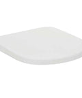 Fresh White Toilet Seat And Cover With Top Fix Chrome Hinges For Tempo And Kheops Models Duroplast smooth surface view