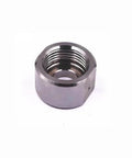 Waterjet cutting head mini valve retainer collar, stainless steel, internal threads.