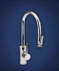 Top Shelf Transitional Kitchen Faucet Featuring Slick Satin Gold Finish With An Integrated Level Sprayer And Standard Reach Pull Down Layout For A Totally Rad Home Renovation Glow Up - Chrome finish with sleek design.