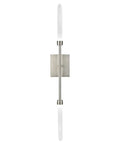 Solid Satin Nickel LED Wall Sconce With Zero Drama Setup And Chill 2700K Vibe Light For Easy Horizontal Vertical Flex Mounting In Modern Residential Spaces, front view.