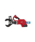 M18 RedLithium ForceLogic 3 Inch Cordless Hydraulic Pipe Cutter With Brushless Motor, heavy-duty build, red design, ideal for cutting metal.