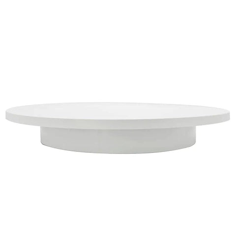360 Degree Motorized Rotating Display Stand With Remote Control Electric Turntable 16.5 Inch white smooth surface.