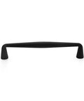 Single matte black cabinet handle, part of a 10 Pack Matte Black Cabinet Handles With 5 Inch Hole Center Solid Zinc Alloy Drawer Pulls.