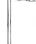 Free Standing Towel Rack For Bathroom Chrome Finish With Dope European Style And German Engineering Sturdy Stand With Two 15.7 Inch Towel Bars 31.8 Inch Tall
