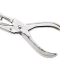 Ticket Punch Single Hole Round One Quarter Inch Nickel Plated With Chip Receptacle For Mess Free Punching and Quick Squeeze Operation