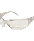 Heavy-Duty Wraparound Safety Glasses With Polycarbonate Lens, clear anti-fog lens, full frame design for eye protection.