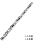 Piano Hinge 24 Inch Heavy Duty 0.06 Inch Thick 304 Stainless Steel Continuous Hinge With Polished Finish For Cabinets And Doors Cut To Fit