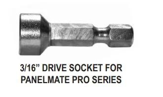 3/16 inch drive socket for use with Panelmate Pro Storm Panel Anchors 3-1/4 Inch, 100 Count, Carbon Steel With Stalgard Coating.
