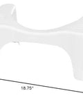 Squatty Potty Simple Curve white plastic bathroom toilet stool, 7-inch height, angled front view