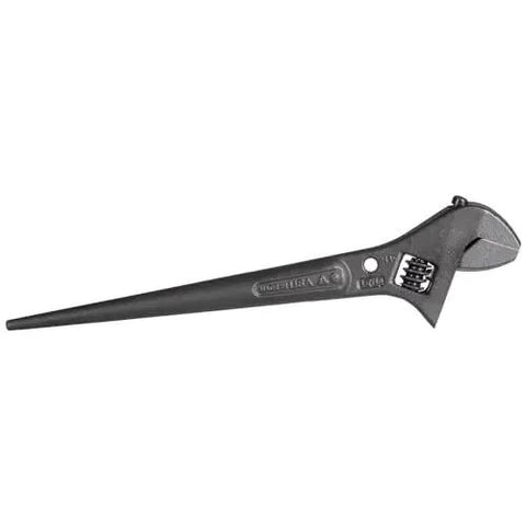 Extra Wide Adjustable Wrench for Heavy Nuts and Bolts by Klein Tools, 10 Inch Spud Wrench With Tether Hole, side view