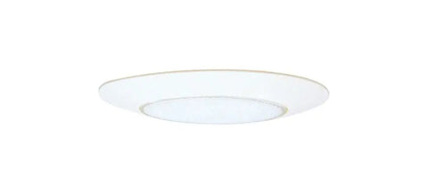 70PS Recessed Light Trim with Frosted Albalite Lens White 6 Inch Air-Tite Listed, Wet Rated shown from side view