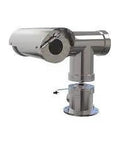 Badass 2MP Explosion Proof PTZ Camera Drops Brutal 32X Optical Zoom Auto Focus 1080P 60FPS Streams with silver metal housing.
