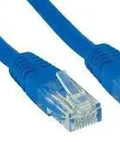 Blue RJ45 Ethernet cable for network connectivity, features clear plastic connectors, suitable for use with Badass 2MP PTZ Network Security Camera.