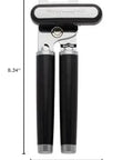 Multifunction Can Opener And Bottle Opener For Easy Kitchen Use With Razor Sharp Stainless Steel Cutting Wheel And Soft Ergonomic Handles