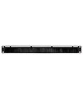 1U Rack Mount Cable Management Panel With Brush Slot For Clean Cable Entry For 19 Inch Racks Or Cabinets, Black, Heavy Duty Steel