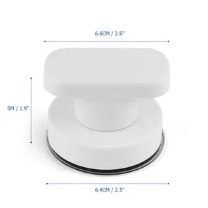 Two Pack Strong Suction Cup Handles For Glass Mirror Tile And Drawer Doors With Up To 7.5 Kilogram Load Capacity Durable ABS Construction Improved Grip
