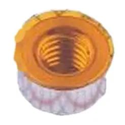20 Piece SMD Surface Mount Round Nut Columns M3 X 2.5 Millimeter Copper Tinned Circuit Board Spacers Heavy Hitter Hardware, close-up.