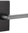 Dummy Door Lever Set With Slick Modern Rectangular Rosette In Flat Black Surface Mounted Non Drilled Door Full Dummy Helios Lever
