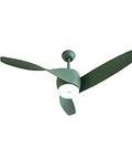 Rock Solid 52 Inch Retro Ceiling Fan With Remote And Bright Leds Dual Voltage Dc 110V 220V Super Slick Quiet Motor Elegant White Blades Perfect For Bedroom, featuring three sleek blades.