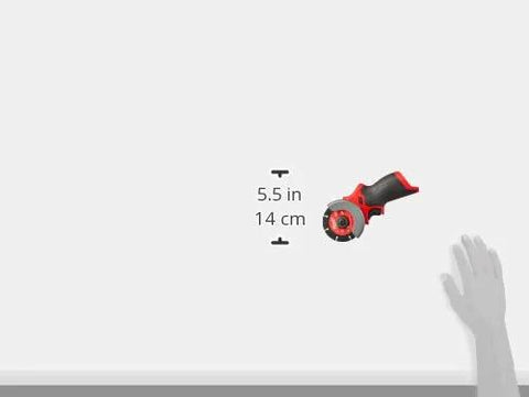 Milwaukee 12V bare-cut-off tool (2522-20), red and black side view
